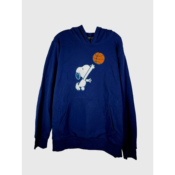 Peanuts Snoopy Basketball Mens Hoodie XL Blue - Picture 2 of 10